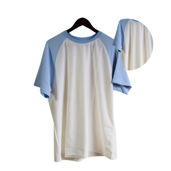 Oversize Two-Colors - Celeste/Marfil - Imagen 3