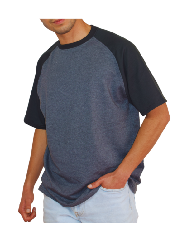 Oversize Two-Colors Negro/Gris Oscuro