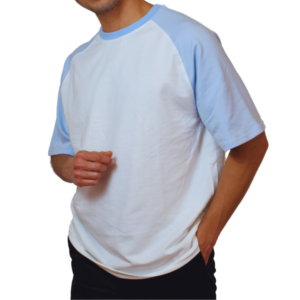 Oversize Two-Colors - Celeste/Marfil