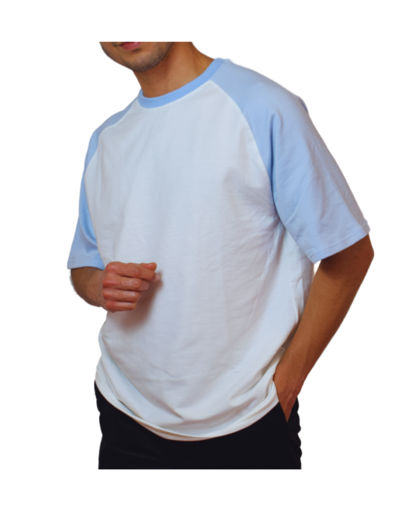 Oversize Two-Colors - Celeste/Marfil
