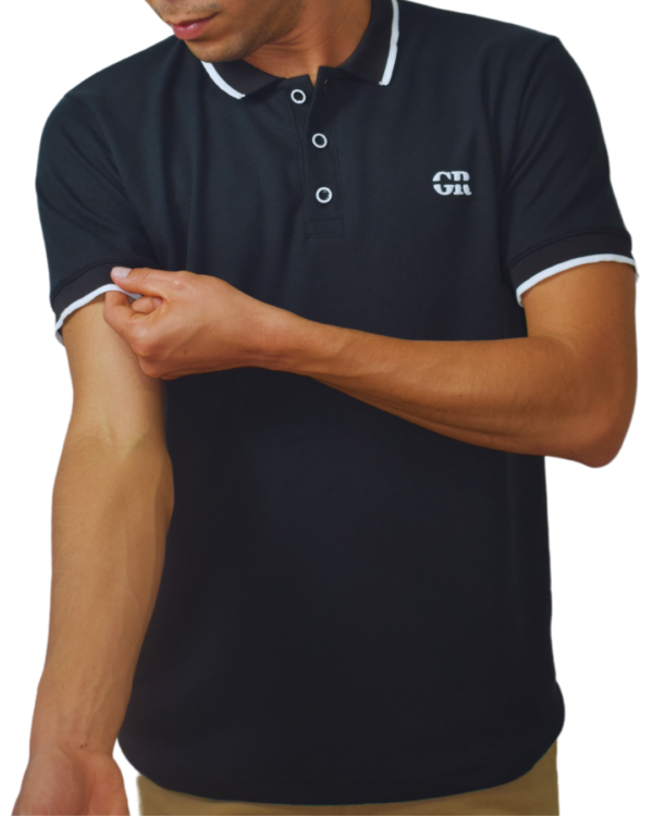 Camiseta Polo Classic Textured Negro