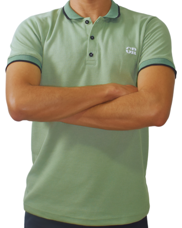 Camiseta Polo Classic Textured Pistacho - Imagen 2