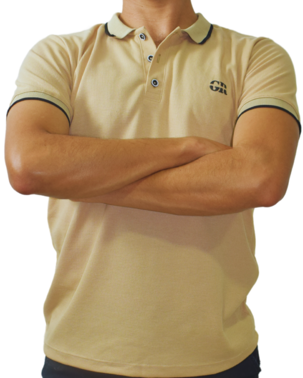 Camiseta Polo Classic Textured Cramel - Imagen 2